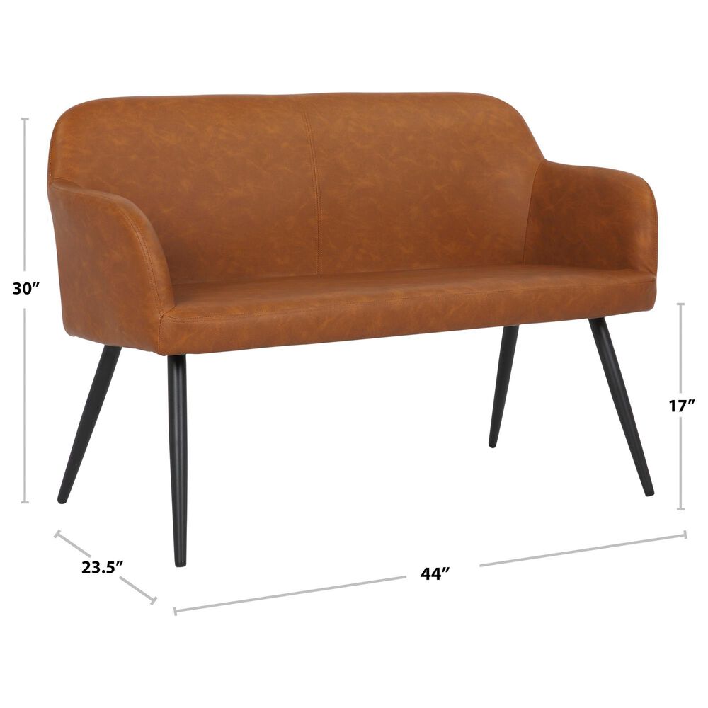 Lumisource Daniella Bench in Camel/Black, , large