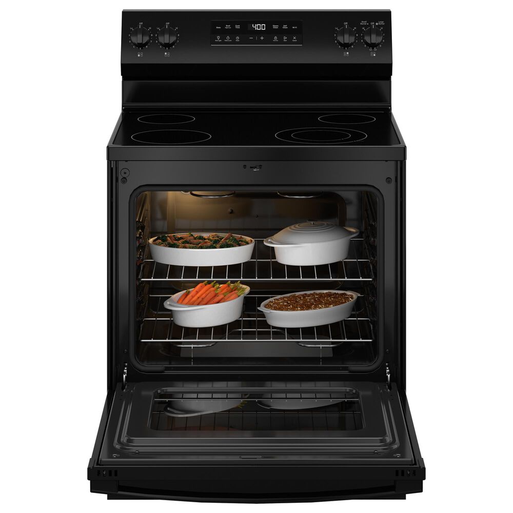 GE Appliances 30&quot; Freestanding Electric Range with Self-Clean and 4 Burners in Black, , large