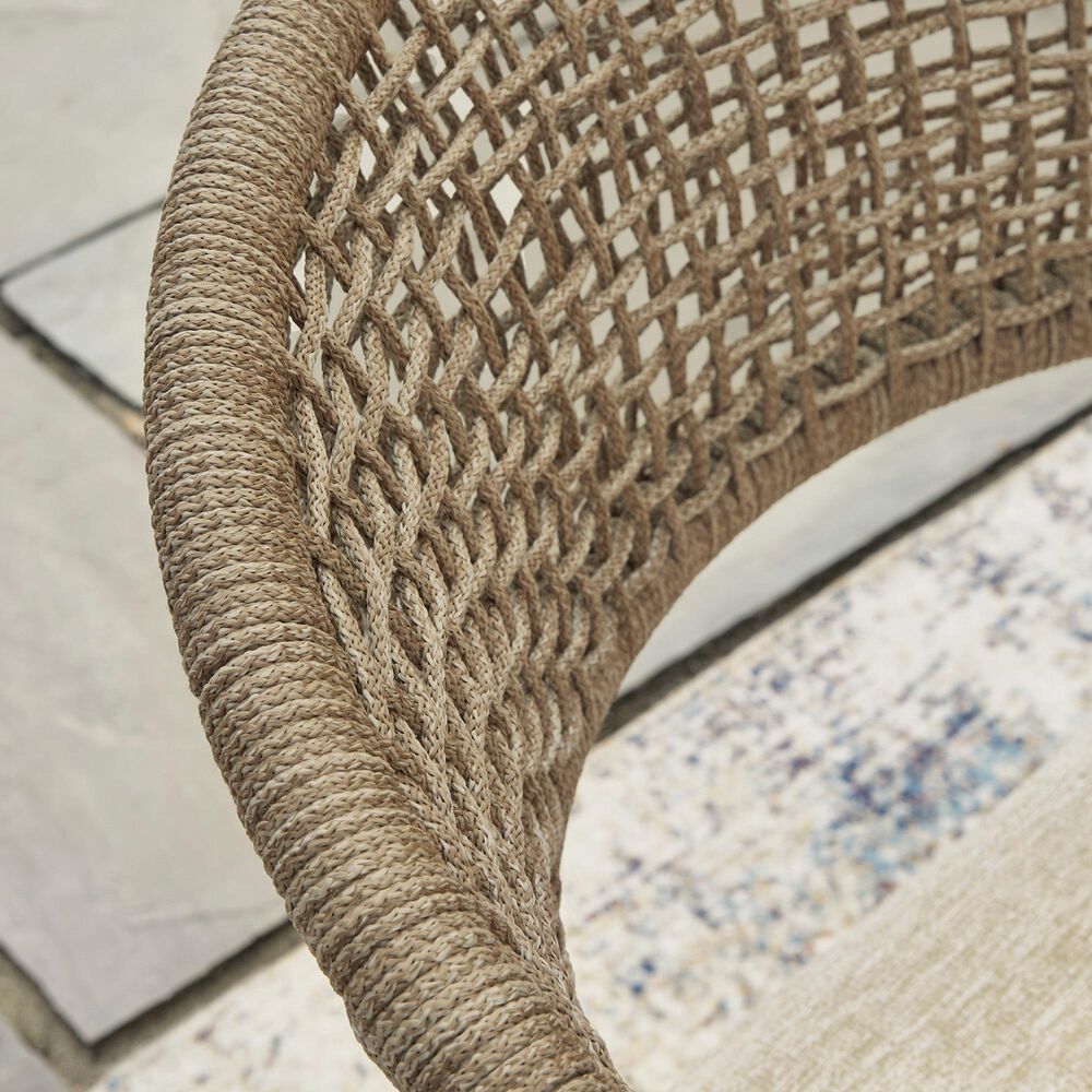 Ashley Orchard Beach 5-Piece Outdoor Dining Set in Beige, , large