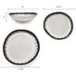 Lifetime Brands Cole 12-Piece Dinnerware Set in Cream, Brown and Blue, , large
