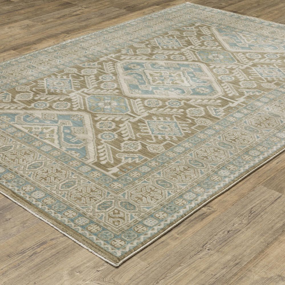 Oriental Weavers Maeve MAE08 Brown and Blue 5&#39;3&quot; x 7&#39;6&quot; Area Rug, , large