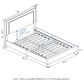 HOMLUX Laval Full Upholstered Platform Bed Frame in Stone, , large