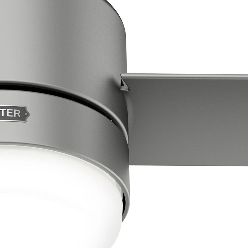Hunter Gilmour 44&quot; Outdoor Ceiling Fan with LED Lights in Matte Silver, , large