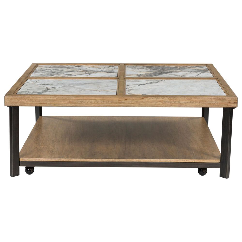 Ashley Montia Cocktail Table in Black and Light Natural, , large