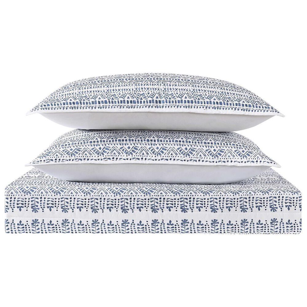 Pem America Ocean Front Resort 3-Piece Full/Queen Reef Quilt Set in White and Blue, , large