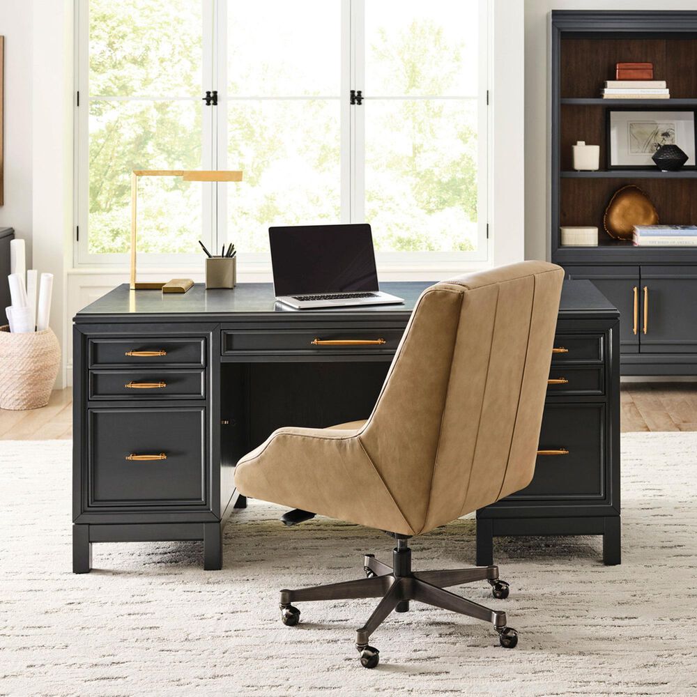 Riva Ridge Alexander 66&quot; Executive Desk in Midnight, , large