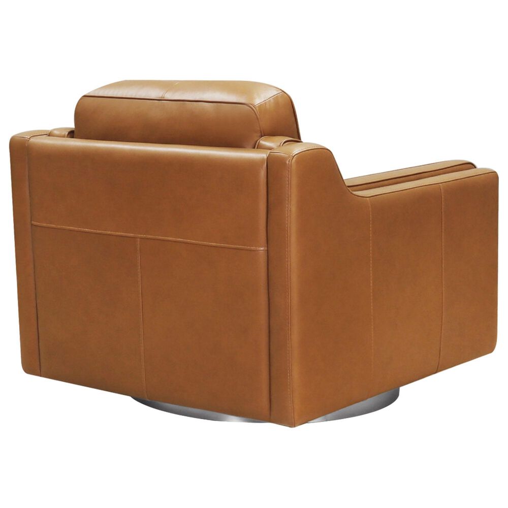 Hydeline Bella Swivel Chair in Cognac Brown, , large