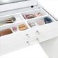 Pacific Landing Danbury 3-Drawer Makeup Vanity Set in White High Gloss, , large