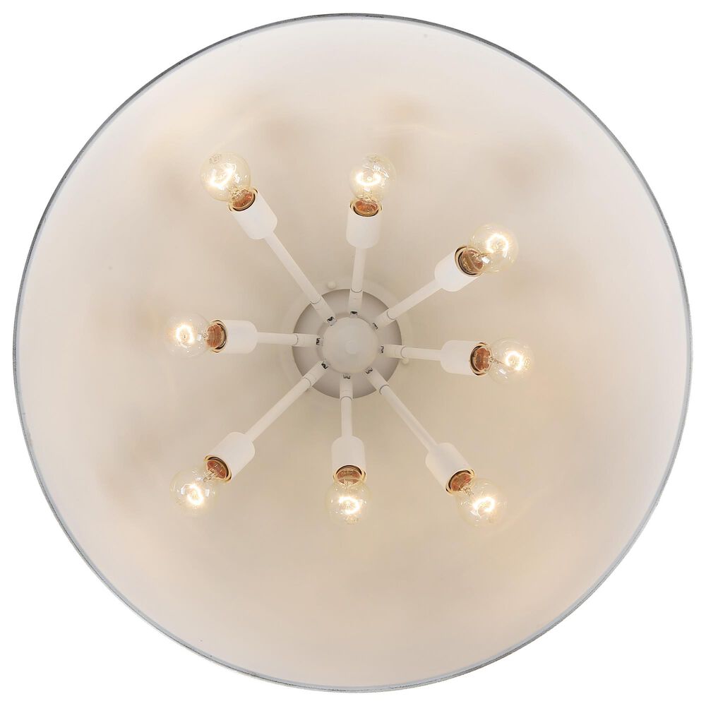 Golden Lighting Alison 8-Light Pendant with Antique Matte Navy Shade in Vintage Gold, , large