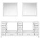 Lexora Home Jacques 84" Double Bathroom Vanity Cabinet Only in Distressed Grey and 34" Mirrors, , large