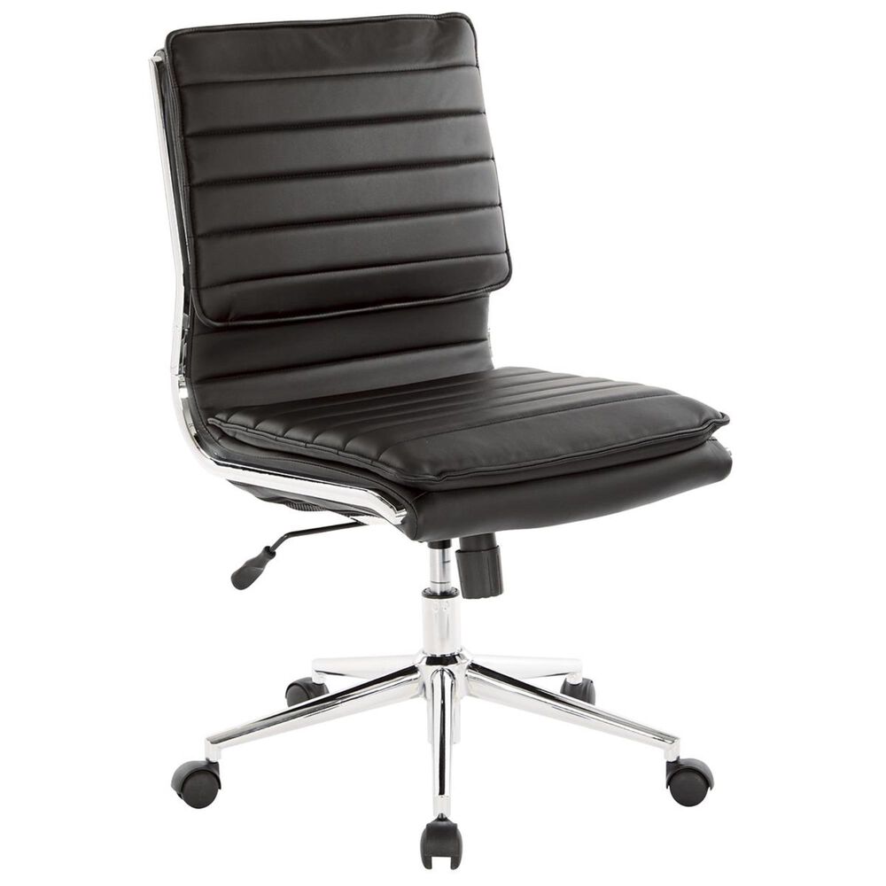 OSP Home Armless Manager Chair in Black, , large