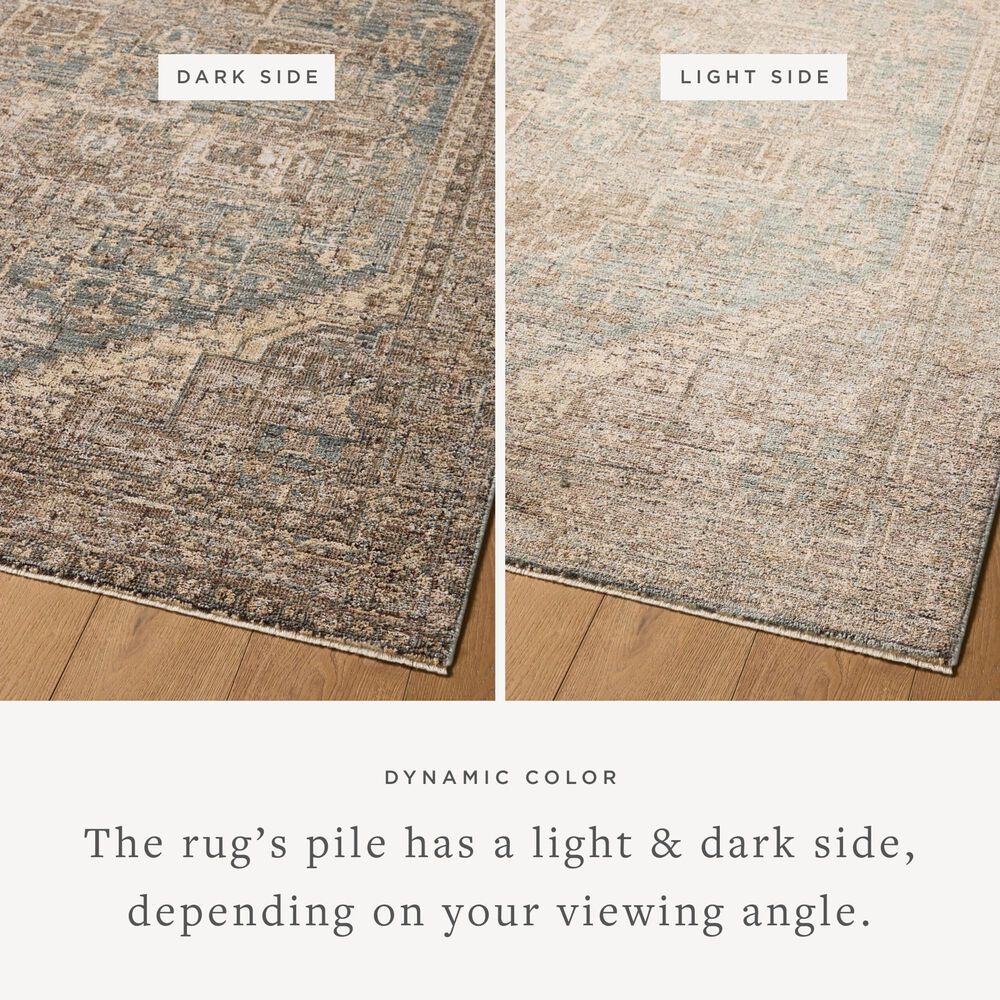 Loloi Priscilla Blue and Bark 2&#39;6&quot; x 7&#39;6&quot; Runner, , large