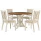 Valor Living Delina 5-Piece Round Dining Set in Antique Natural and White, , large