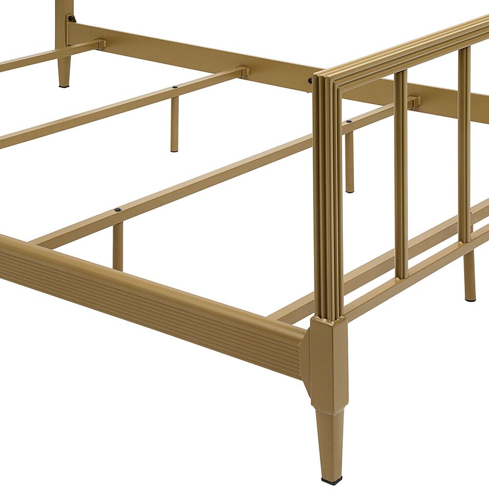 Furniture of America Blair Queen Slat Bed in Gold, , large