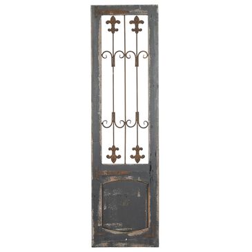 Maple and Jade 57" x 16" Gate Wall Decor in Dark Gray and Brown, , large