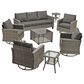 HOMLUX 8-Piece Outdoor Patio Furniture Set in Black, , large