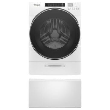 Whirlpool 5 Cu. Ft. Front Load Washer with 15.5" Laundry Pedestal in White, , large