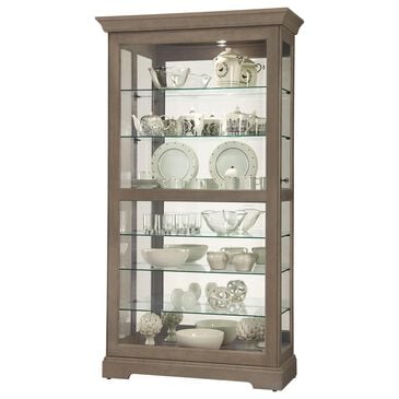 Howard Miller Tyler V Curio Cabinet in Aged Grey, , large