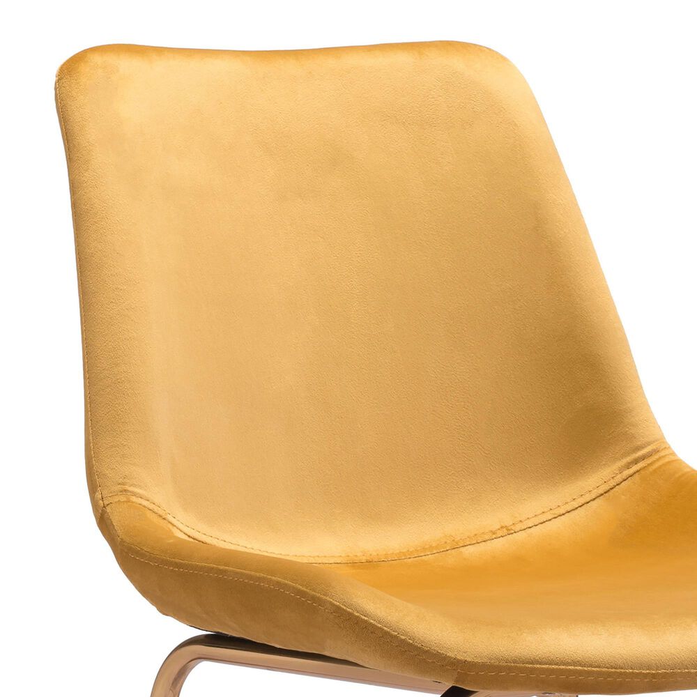 Zuo Modern Tony Extra Tall Bar Chair in Yellow/Gold, , large