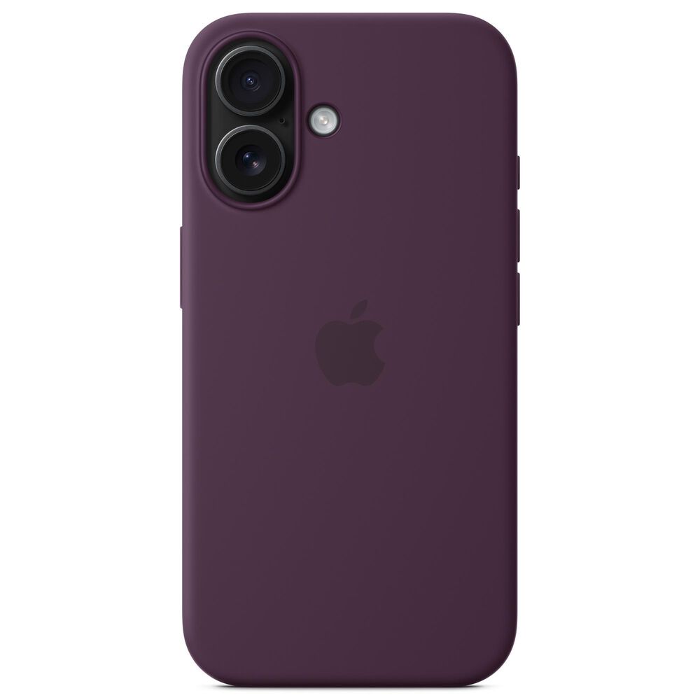Apple Silicone Case with MagSafe for iPhone 16 in Plum, , large