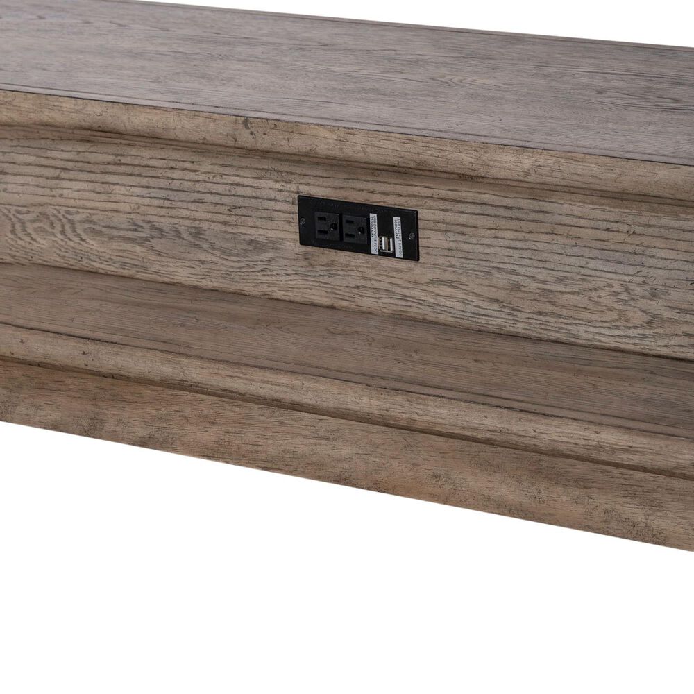 Belle Furnishings City Scape Console Bar Table in Burnished Beige, , large