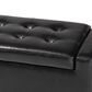 Baxton Studio Manchester Storage Ottoman in Black, , large