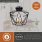 Vaxcel Turin 4-Light Semi Flush Mount in Noble Bronze and Natural Brass, , large