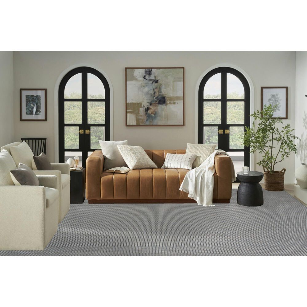Nourison Courtyard Ivory and Blue 10&#39; x 14&#39; Indoor/Outdoor Area Rug, , large