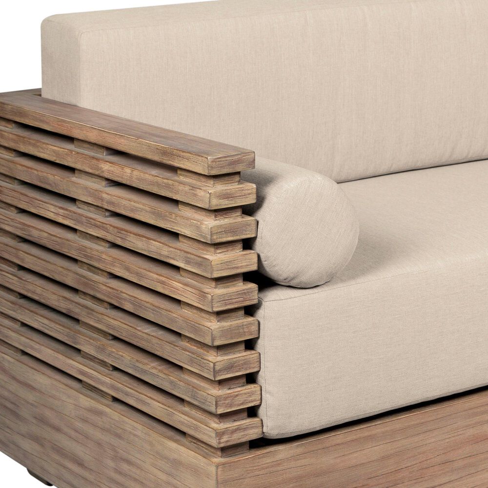 Armen Living Vivid Patio Sofa in Taupe, , large