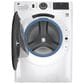 GE Appliances 4.8 Cu. Ft. Front Load Washer and 7.8 Cu. Ft. Electric Dryer Laundry Pair with Riser in White, , large