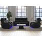 Mayberry Hill Prime Time Power Recliner with LED and Wireless Charger Pocket in Jett Black, , large