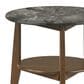 Pacific Landing Bradley Round End Table in Smokey Grey and Dark Brown, , large