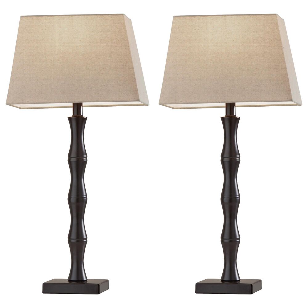 Adesso Wayne Table Lamp in Black (Set of 2), , large