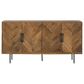 Signature Design by Ashley Prattville 4-Door Credenza in Light Brown and Dark Gray, , large