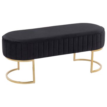 Lumisource Demi Bench in Black/Gold, , large