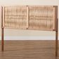 Baxton Studio Holitz King Headboard in Walnut Brown and Light Brown, , large