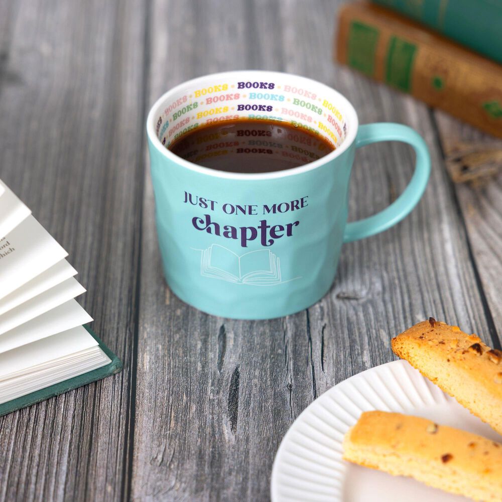 Pavilion One More Chapter 16 Oz Mug in Pastel Blue, White and Multicolor, , large