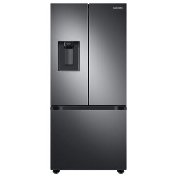 Samsung 22 Cu. Ft. Smart 3-Door French Door Refrigerator in Black Stainless Steel, , large