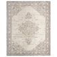 Nourison Antique Fusion Ivory and Charcoal 8" x 10" Area Rug, , large