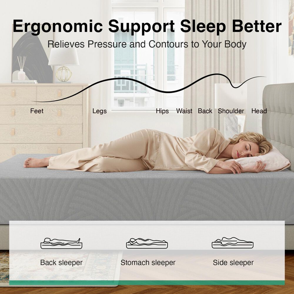 Novilla Atease 12" Medium Queen Mattress in a Box, , large