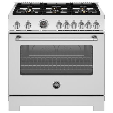 Bertazzoni Master 5.7 Cu.Ft. Dual Fuel Range in Stainless Steel, , large