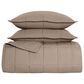 Ann Gish Slub Tencel 3-Piece Queen Quilted Coverlet Set in Cafe au Lait, , large