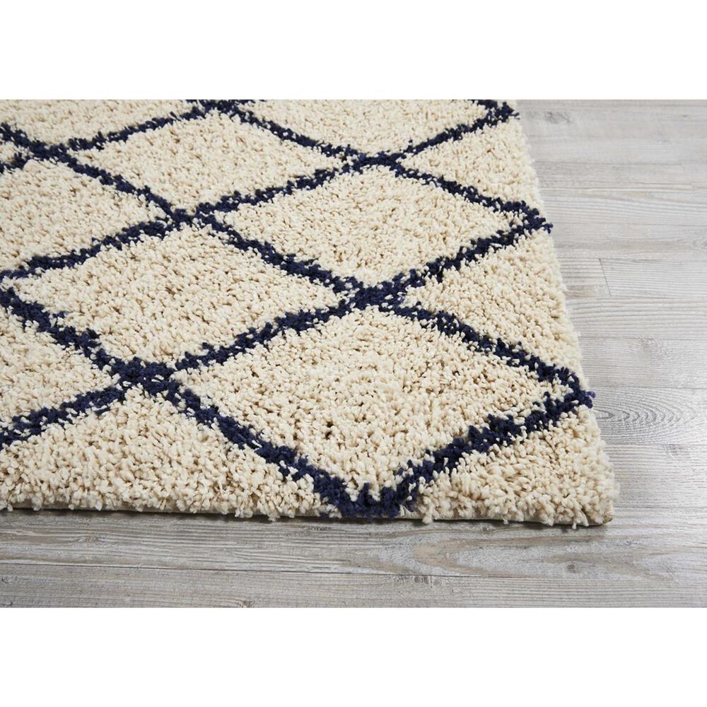 Nourison Brisbane BRI08 8&#39;2&quot; x 10&#39; Ivory and Blue Area Rug, , large