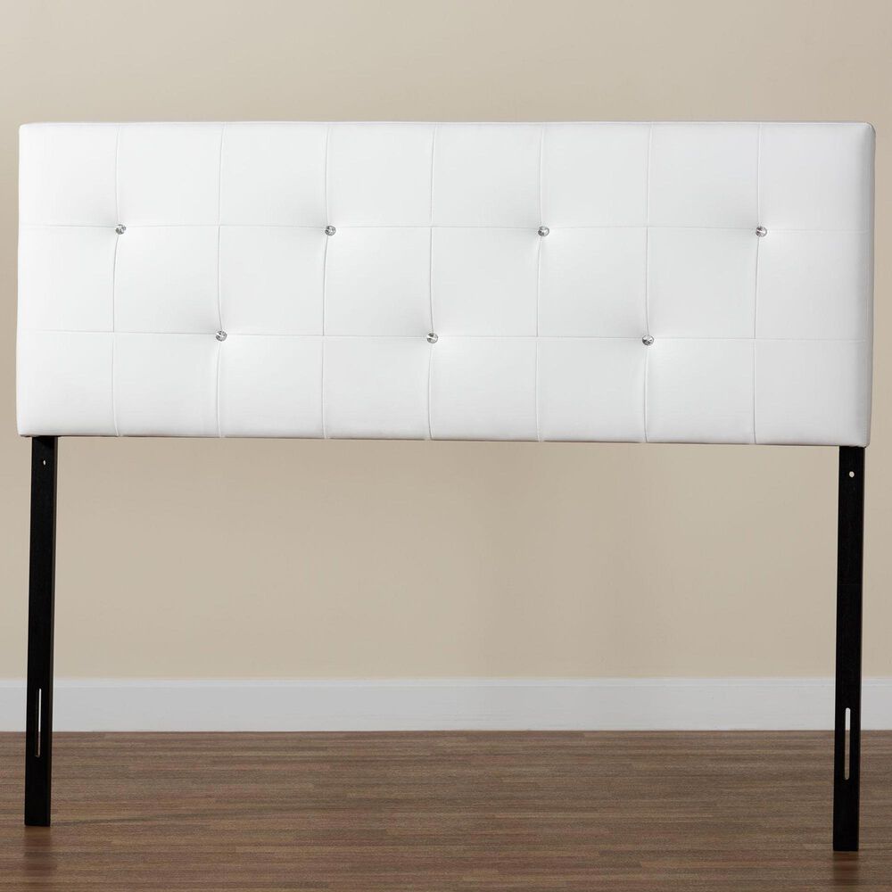 Baxton Studio Dalini Queen Panel Headboard in White, , large