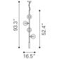 Zuo Modern Zatara Ceiling Lamp in Brass, , large