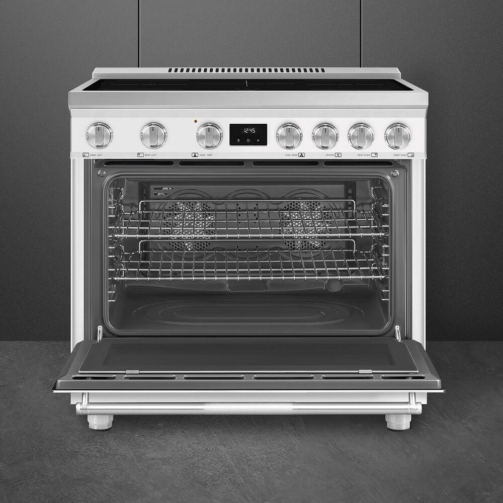 SMEG Professional 36" Induction Electric Range in Matte White, , large