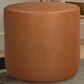 Lifestyle Solutions Garrett Round Ottoman in Caramel, , large