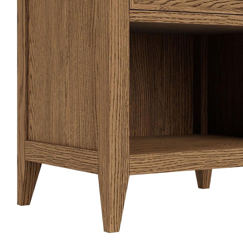 Shannon Hills Hallbrooke 1-Drawer Nightstand in Nutmeg Oak with USB Ports, , large
