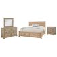 Viceray Collections Cool Rustic 4-Piece King Plank Bedroom Set with Storage in Clear Maple, , large