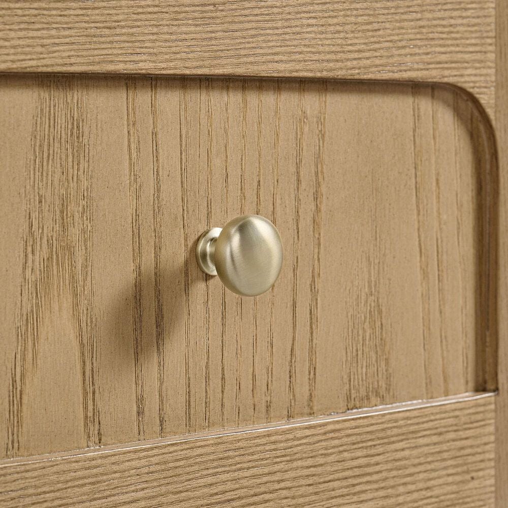 James Martin Vanities Laurent 60&quot; Double Bathroom Vanity in Light Natural Oak with Single Hole 3 cm White Zeus Quartz Top and Rectangular Sinks, , large